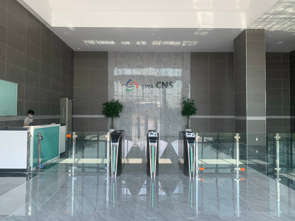 Cửa tự động Flap Gate TTC Việt Nam lắp đặt tại nhà máy CNS VINA Quế Võ